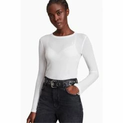 All Saints Francesco Rina White Ls T-Shirt