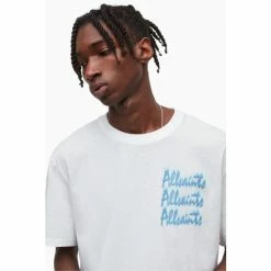 All Saints White Ignitor Short Sleeve Crew T-Shirt -AllSaints shop unnamed file 679