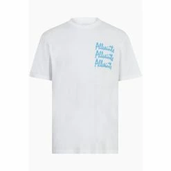 All Saints White Ignitor Short Sleeve Crew T-Shirt -AllSaints shop unnamed file 680