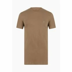 All Saints AllSaints Brown Tonic Short Sleeve Crew T-Shirt -AllSaints shop unnamed file 686