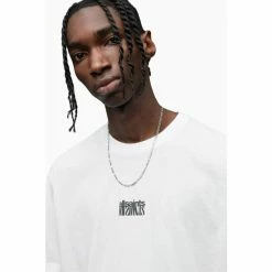All Saints AllSaints Refract Short Sleeve Crew White T-Shirt -AllSaints shop unnamed file 691