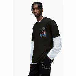 All Saints Black Cherry Bomb Crew T-Shirt -AllSaints shop unnamed file 696