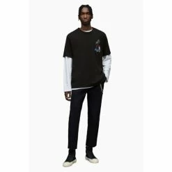 All Saints Black Cherry Bomb Crew T-Shirt -AllSaints shop unnamed file 697