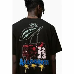 All Saints Black Cherry Bomb Crew T-Shirt -AllSaints shop unnamed file 698