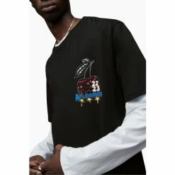 All Saints Black Cherry Bomb Crew T-Shirt -AllSaints shop unnamed file 699