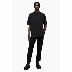 All Saints AllSaints Bones Short Sleeve Crew Black T-Shirt -AllSaints shop unnamed file 705