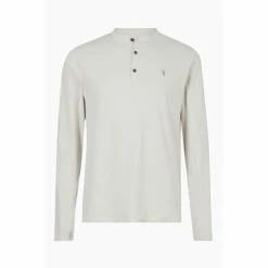 All Saints AllSaints Grey Brace Henley T-Shirt -AllSaints shop unnamed file 713