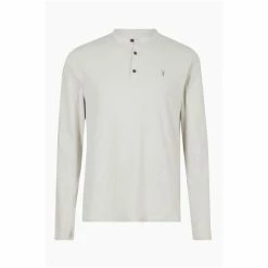 All Saints AllSaints Grey Brace Henley T-Shirt -AllSaints shop unnamed file 714