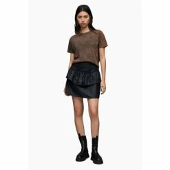 All Saints AllSaints Grace Brown T-Shirt 2 All Saints AllSaints Grace Brown T-Shirt -AllSaints shop unnamed file 727