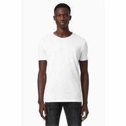 All Saints AllSaints White Figure Ss Crew T-Shirt