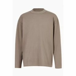 All Saints AllSaints Isac Brown Crew Long Sleeve T-Shirt -AllSaints shop unnamed file 839