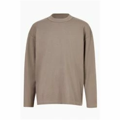 All Saints AllSaints Isac Brown Crew Long Sleeve T-Shirt -AllSaints shop unnamed file 840