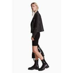 All Saints AllSaints Black Cargo Leather Biker Jacket -AllSaints shop unnamed file 846