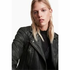All Saints AllSaints Black Cargo Leather Biker Jacket -AllSaints shop unnamed file 847