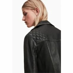All Saints AllSaints Black Cargo Leather Biker Jacket -AllSaints shop unnamed file 848