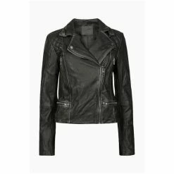 All Saints AllSaints Black Cargo Leather Biker Jacket -AllSaints shop unnamed file 850