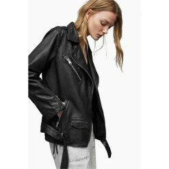 All Saints AllSaints Billie Black Biker Jacket -AllSaints shop unnamed file 859
