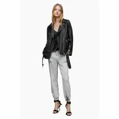All Saints AllSaints Billie Black Biker Jacket -AllSaints shop unnamed file 861