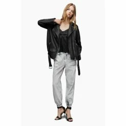 All Saints AllSaints Billie Black Biker Jacket -AllSaints shop unnamed file 862