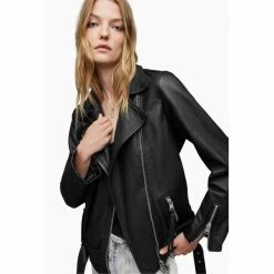All Saints AllSaints Billie Black Biker Jacket -AllSaints shop unnamed file 864