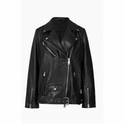 All Saints AllSaints Billie Black Biker Jacket -AllSaints shop unnamed file 866
