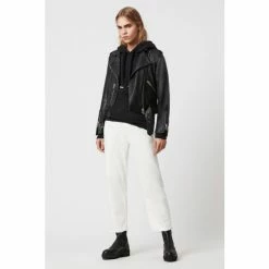 All Saints AllSaints Black Balfern Leather Biker Jacket -AllSaints shop unnamed file 878