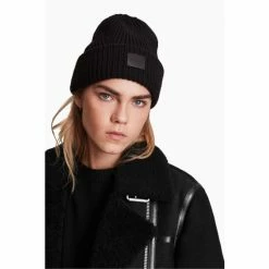 All Saints AllSaints Rei Black Shearling Jacket -AllSaints shop unnamed file 888