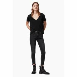 All Saints AllSaints Emelyn Black Tonic T-Shirt -AllSaints shop unnamed file 91