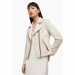 All Saints AllSaints White Dalby Biker Jacket