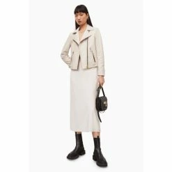 All Saints AllSaints White Dalby Biker Jacket -AllSaints shop unnamed file 915