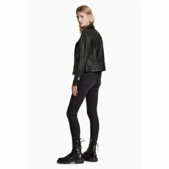 All Saints AllSaints Dalby Black Biker Jacket -AllSaints shop unnamed file 926