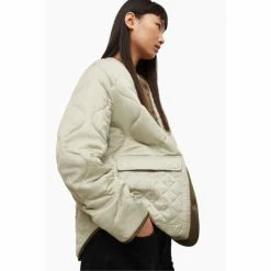 All Saints AllSaints Cream Foxi Liner Jacket -AllSaints shop unnamed file 935