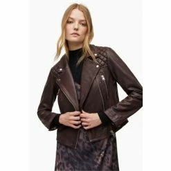 All Saints AllSaints Cargo Brown Biker Jacket