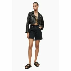 All Saints AllSaints Black Crop Biker Jacket 2 All Saints AllSaints Black Crop Biker Jacket -AllSaints shop unnamed file 950