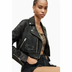 All Saints AllSaints Black Crop Biker Jacket 3 All Saints AllSaints Black Crop Biker Jacket -AllSaints shop unnamed file 951