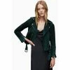 All Saints AllSaints Green Suede Balfern Jacket