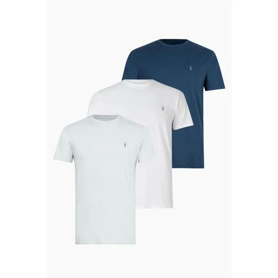 unnamed-file-96.jpg All Saints AllSaints Brace Blue Short Sleeve Crew T-Shirt Three Pack -AllSaints shop unnamed file 96