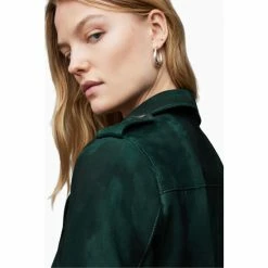 All Saints AllSaints Green Suede Balfern Jacket -AllSaints shop unnamed file 960