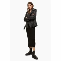 All Saints AllSaints Black Billie Biker Jacket -AllSaints shop unnamed file 968